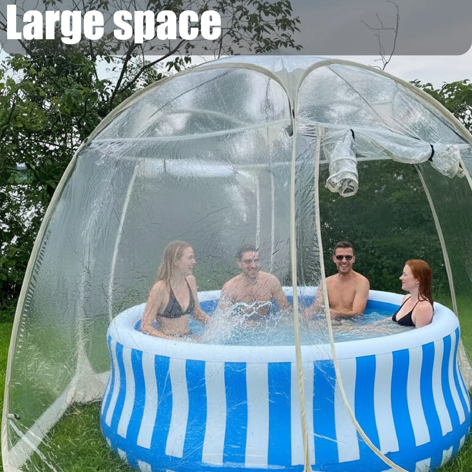 Pop‑up See‑Through Bubble Tent, Large Space Shelter for Small Groups, Lightweight Dome Tent for Garden Party Occasions