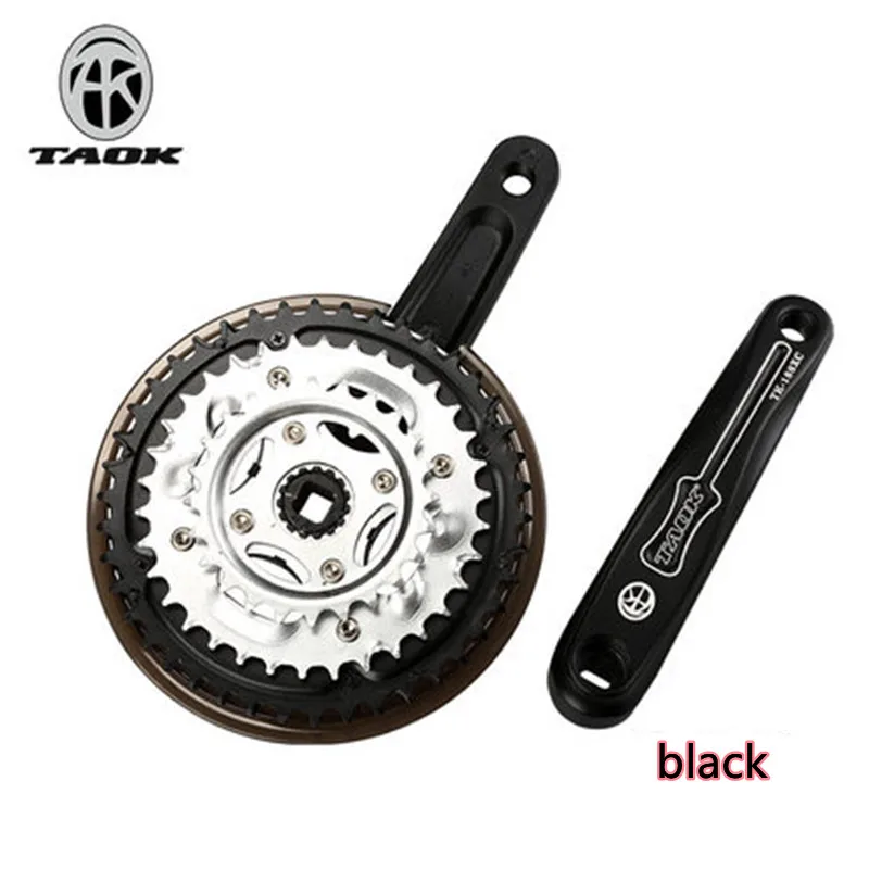 Aluminum Alloy Mountain Bike tooth Plate, Bicycle Crank, Small Wheel Diameter, 7, 8 Speed, 21, 24 Speed, Square Hole