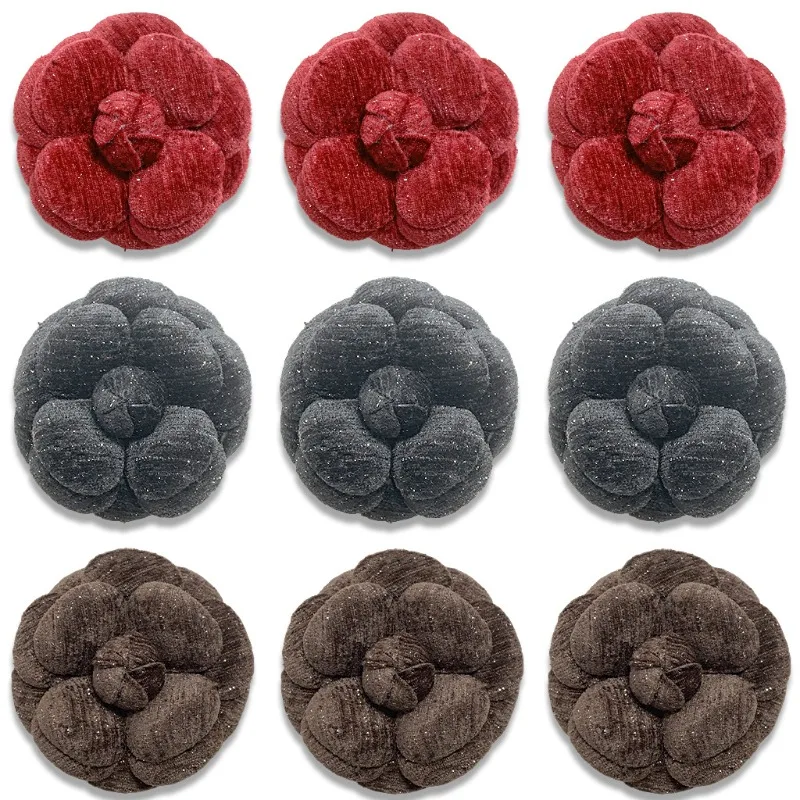 

6.5cm Handmade New Camellia Brooch Women's Jewelry Accessories Pin Party Banquet Gift Chest Flower