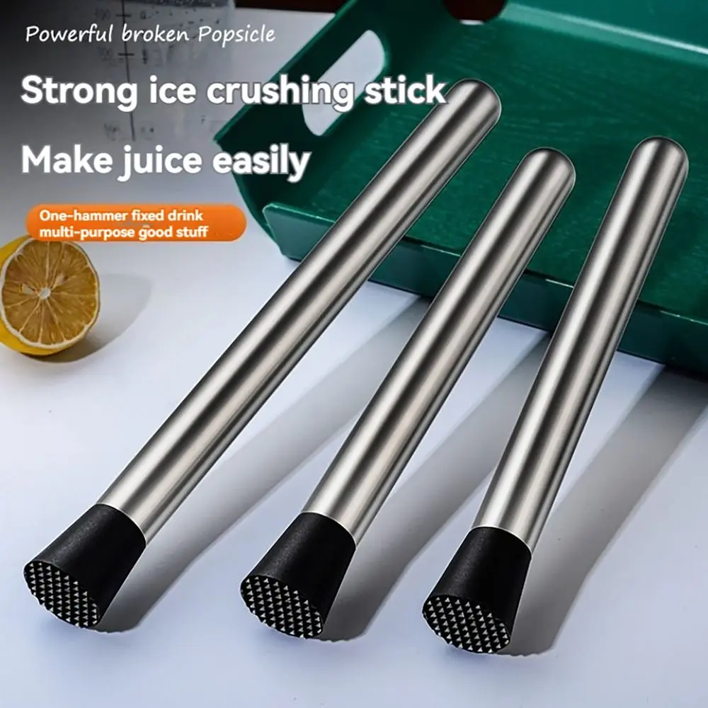 Stainless Steel Ice Cocktail Crushed Cocktail Popsicle Mash Juice Stick Ice Hammer Bar Tool Lemon Hammer Press