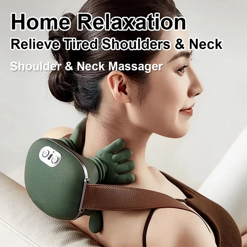 

New Bionic Neck Shoulder Massager N7 Kneading Massager Shawl 3-Level Modes Neck Cervical Waist Leg Body Muscles Massage Pillow