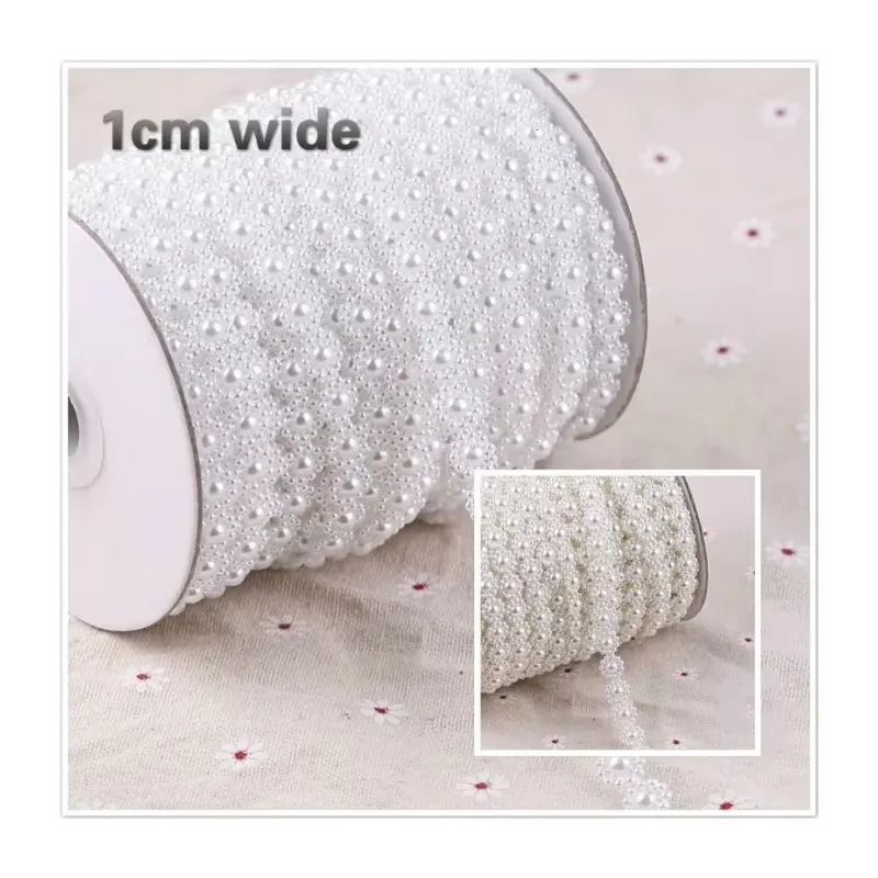 Trend Fine Line Beaded Lace Ribbon DIY Hat Bag Strap Shoes Decorative Wedding Dress Headwear Jewelry Hundred Matching Supply