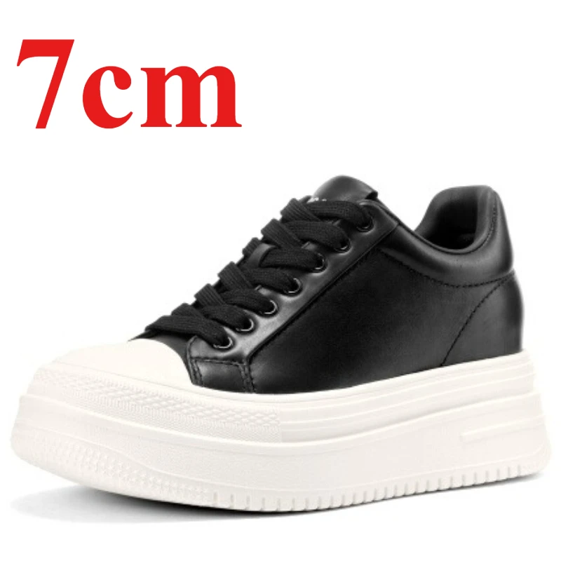 

Классические модные повседневные туфли для женщин, кроссовки 7 см, обувь с лифтом из натуральной кожи, удобная легкая обувь