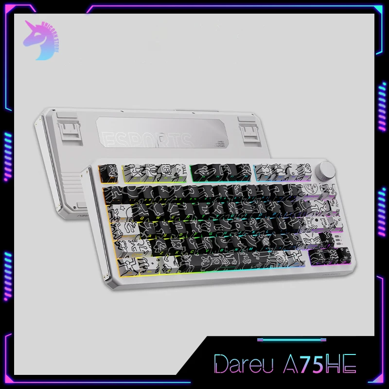 Dareu A75HE Magnetic Switch Keyboard Aluminium Alloy Mechanical Keyboards Wired 8000Hz Polling Rate RT0.02 PC Custom Accessories