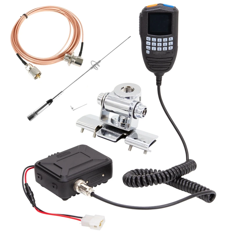 مجموعة جهاز اتصال لاسلكي صغير ، ميكروفون محمول باليد ، جهاز إرسال واستقبال لاسلكي ، VHF ، UHF ، نطاق مزدوج ، لحم الخنزير للسيارة ، قناة ، 25 واط