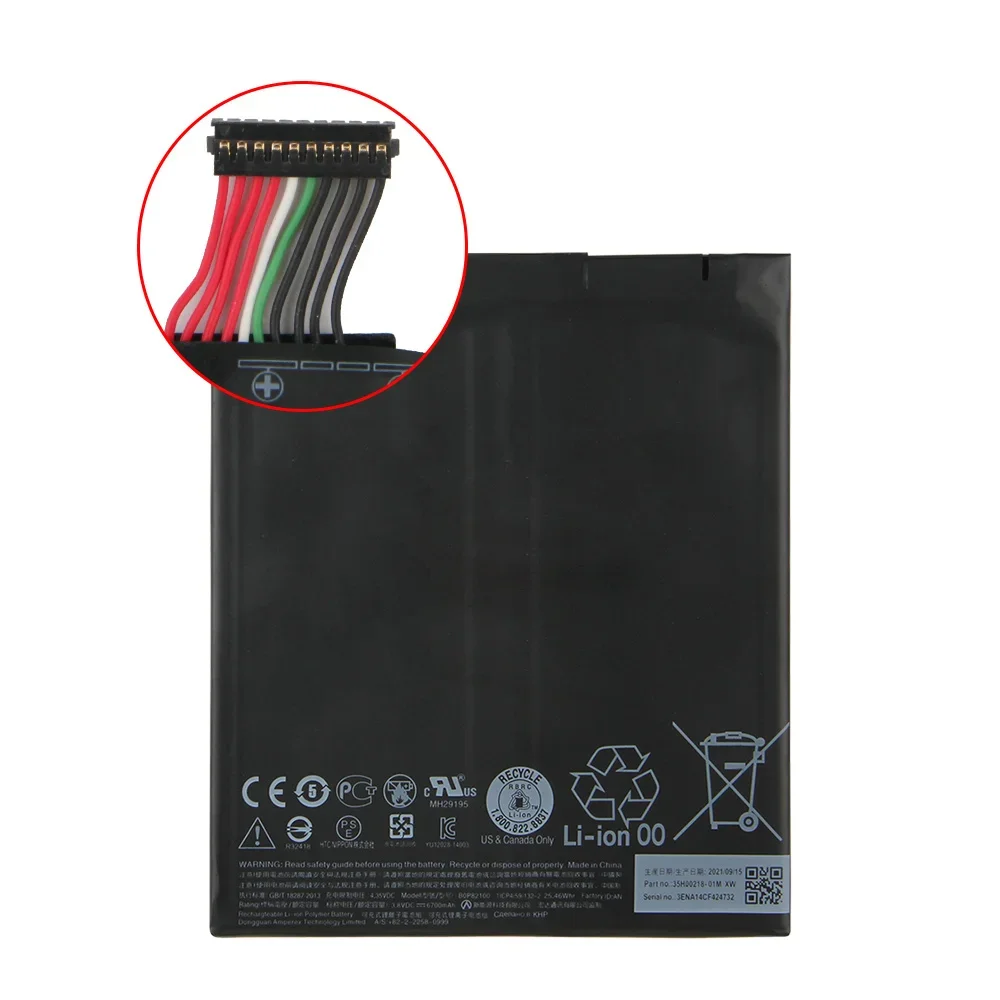 Replacement Battery B0P82100 BOP82100 6700mAh For HTC TH1 Google Nexus 9 Tablet PC 8.9 High Quality Batteries With Tool