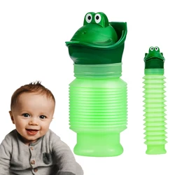 Emergency Urinal Cartoon Shrinkable 600ML Portable Potty Pee Bottle Mobile Emergency Toilet for Road Trip Camping Kids Adult