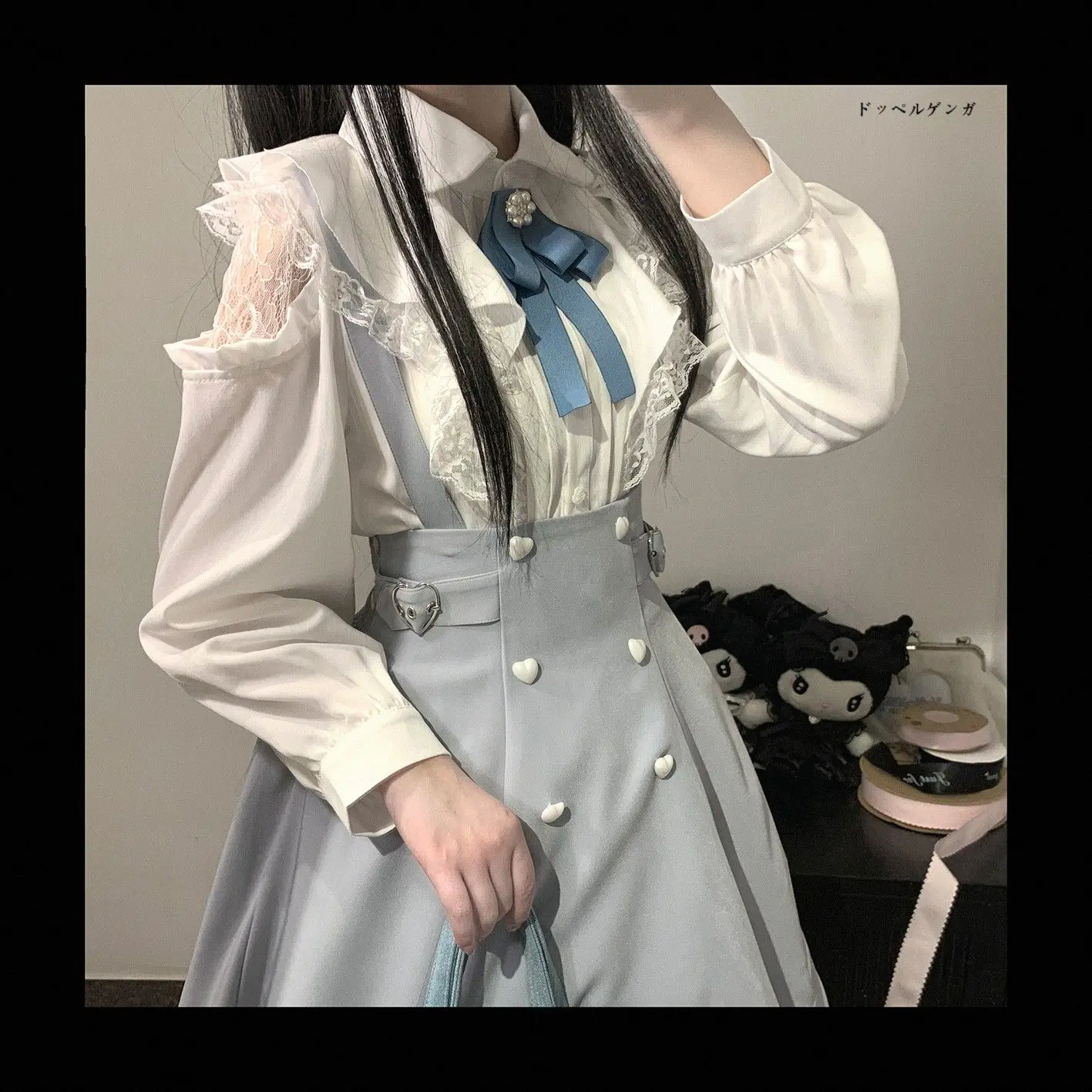 Faldas para Mujer Estilo Harajuku Dulce Kawaii, Estética Y2K, Streetwear, Minifalda Sólida de Verano, Cintura Alta, Vintage, con Botones y Estrellas