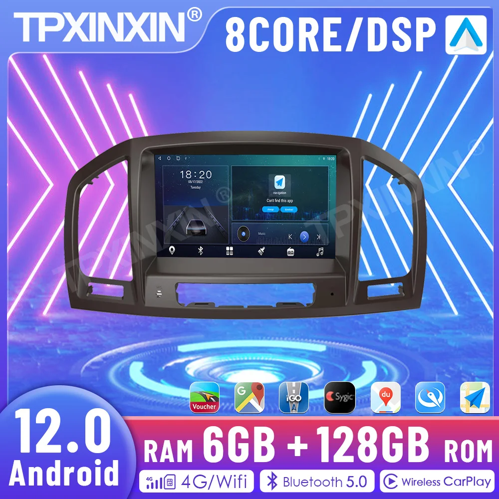 2 Din Car Radio Multimedia Video Player For Buick legal 2009-2013 Gps Navi Stereo 4G Rds Dsp Carplay 2 Din Android 12.08+256GB