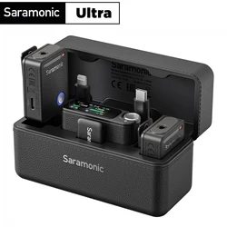 Saramonic Ultra Wireless Lavalier Lapel Microphone for iPhone Android Type-c Smartphones PC DSLR Camera Video Recording Vlog