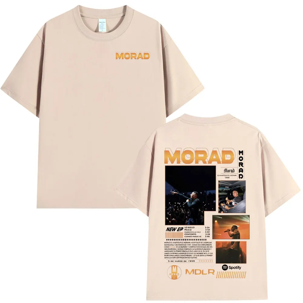 مغني الراب Morad M.D.L.R ألبوم نمط تي شيرت 2026 الصيف الرجال النساء موضة الهيب هوب ريترو القطن قصير الأكمام تي شيرت #3