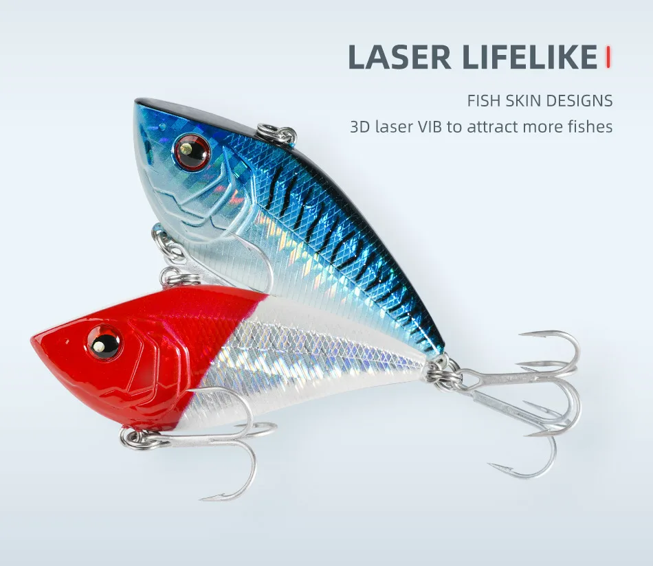 Noeby Lipless Crankbait-Angelköder, 70 mm, 17,3 g, rasselnde, sinkende Vibration, künstlicher harter Köder für Barsch-Zander-Angelköder – Detail 6