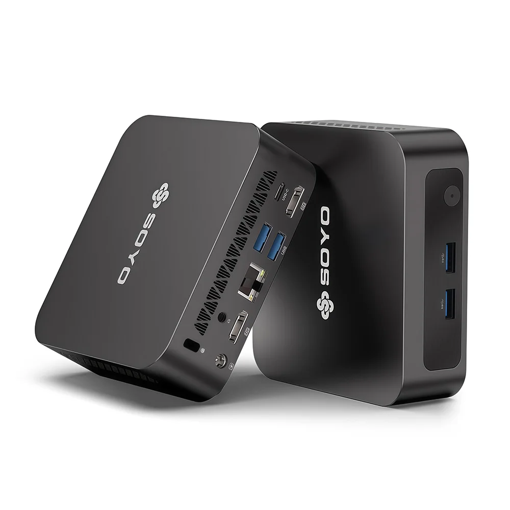 SOYO Mini PC Y5 AIR Intel Core I5 4250U 8GB RAM 128GB ROM Windows 11 Pro WiFi BT4.2 Ordenador de Escritorio para Oficina 22nm 2.6ghz HDMI*2 USB3.0*4 RJ45*1 200MHZ Doble HDMI 4K Pantalla Tipo-C