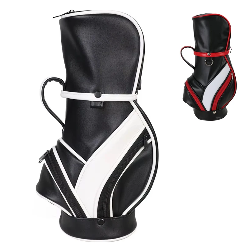 

Сумка для переноски гольфа Mini Sunday с логотипом на заказ Прочная нейлоновая спортивная сумка на открытом воздухе с кожаной отделкой и принтом логотипа