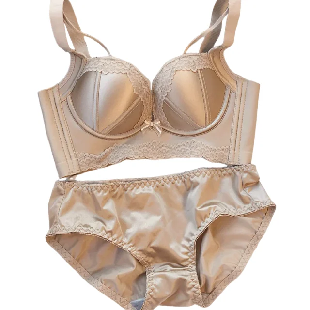 KUCLUT  satin lingerie female gathered to show large collection of secondary breasts to prevent sagging without steel ring bra