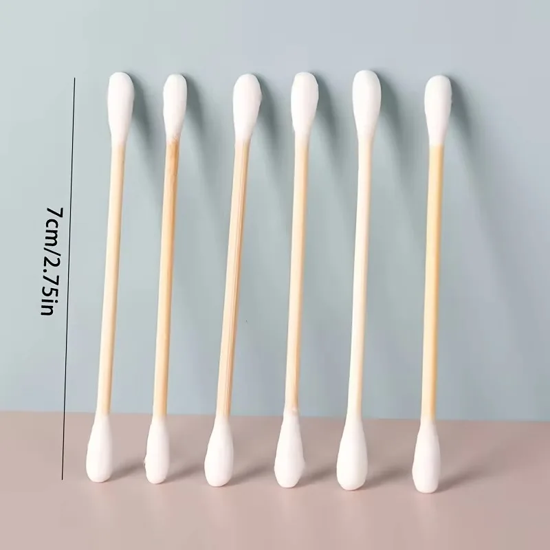 100/200/300PCS Disposable Double Head Cotton Swab Cleaning Cotton Swab for Daily Life Women Makeup Portable Cleaning Small Tools