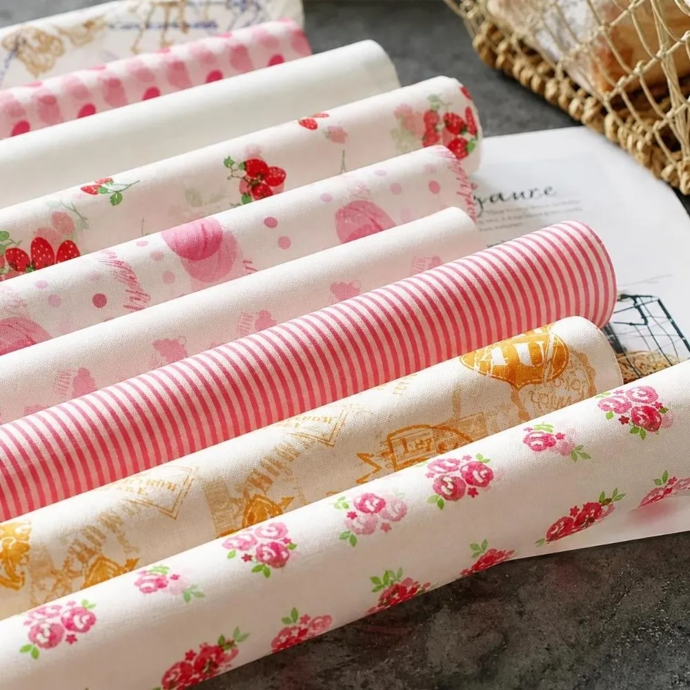 50Pcs Disposable Wax Paper Food Grade Rose/Heart/Macaron Print Food Wrapping Paper Anti-stick Striped Pattern