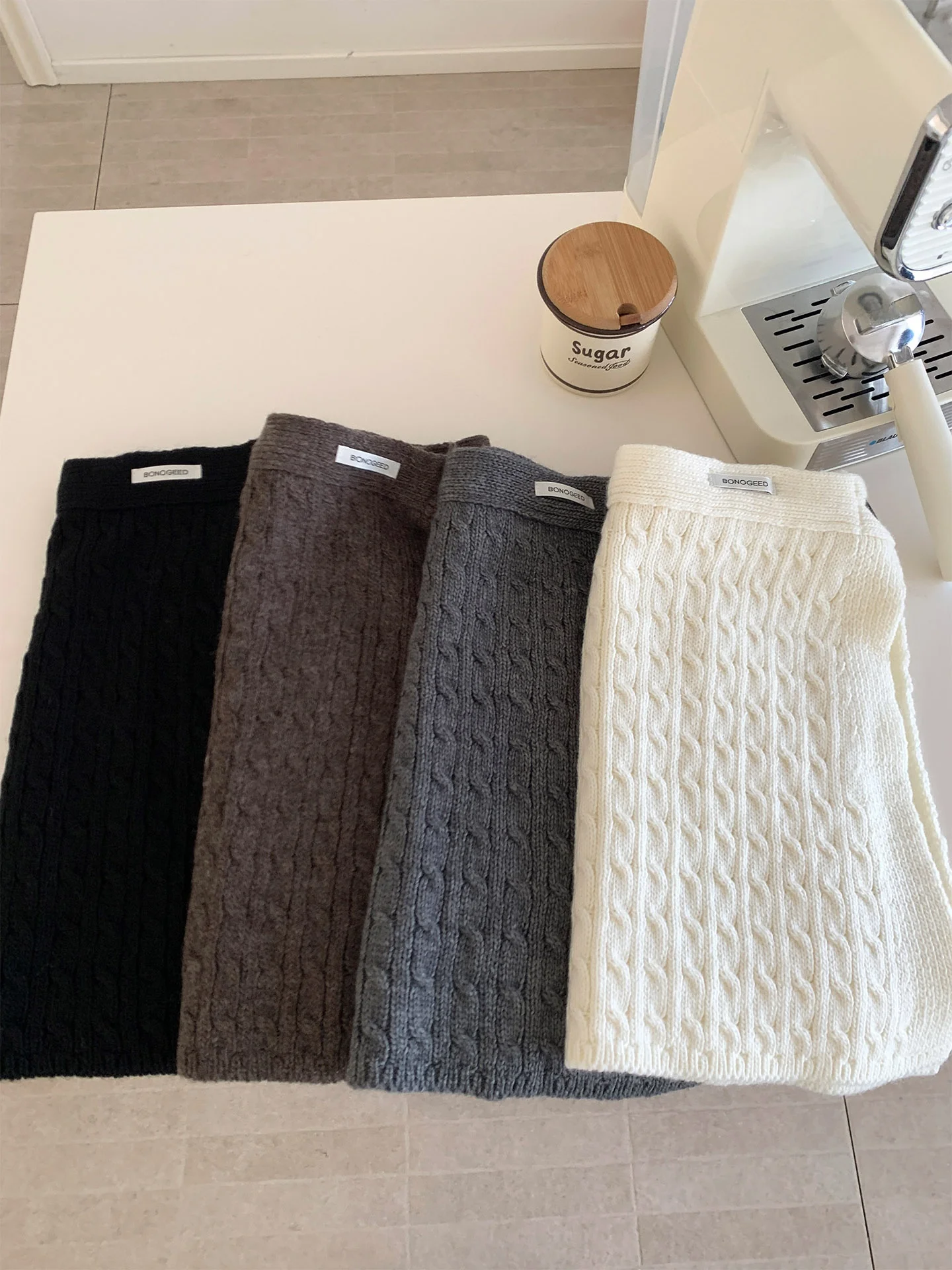 

Korean Sle Knitted Woolen Skirt f-length Women's Faionable Versatile Warm Layering Autumn Winter New Arrival