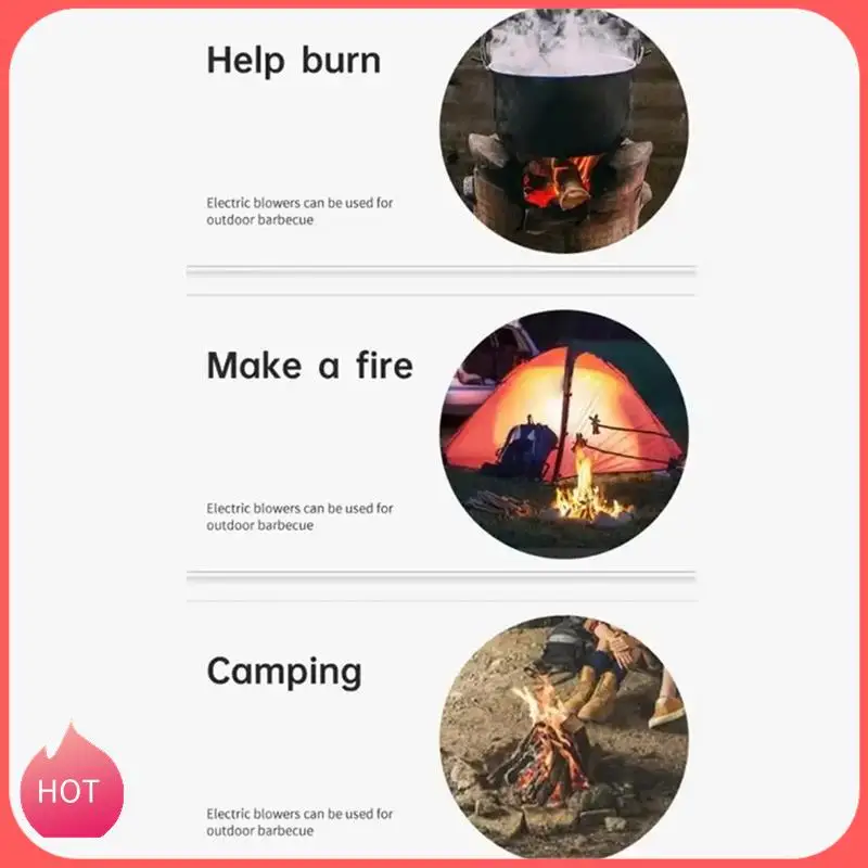 

HOT-EU Plug BBQ Fan Air Blower High Velocity Air Mover Quiet DC Powered Fan Variable Speed Controller Picnic Barbecue Tool