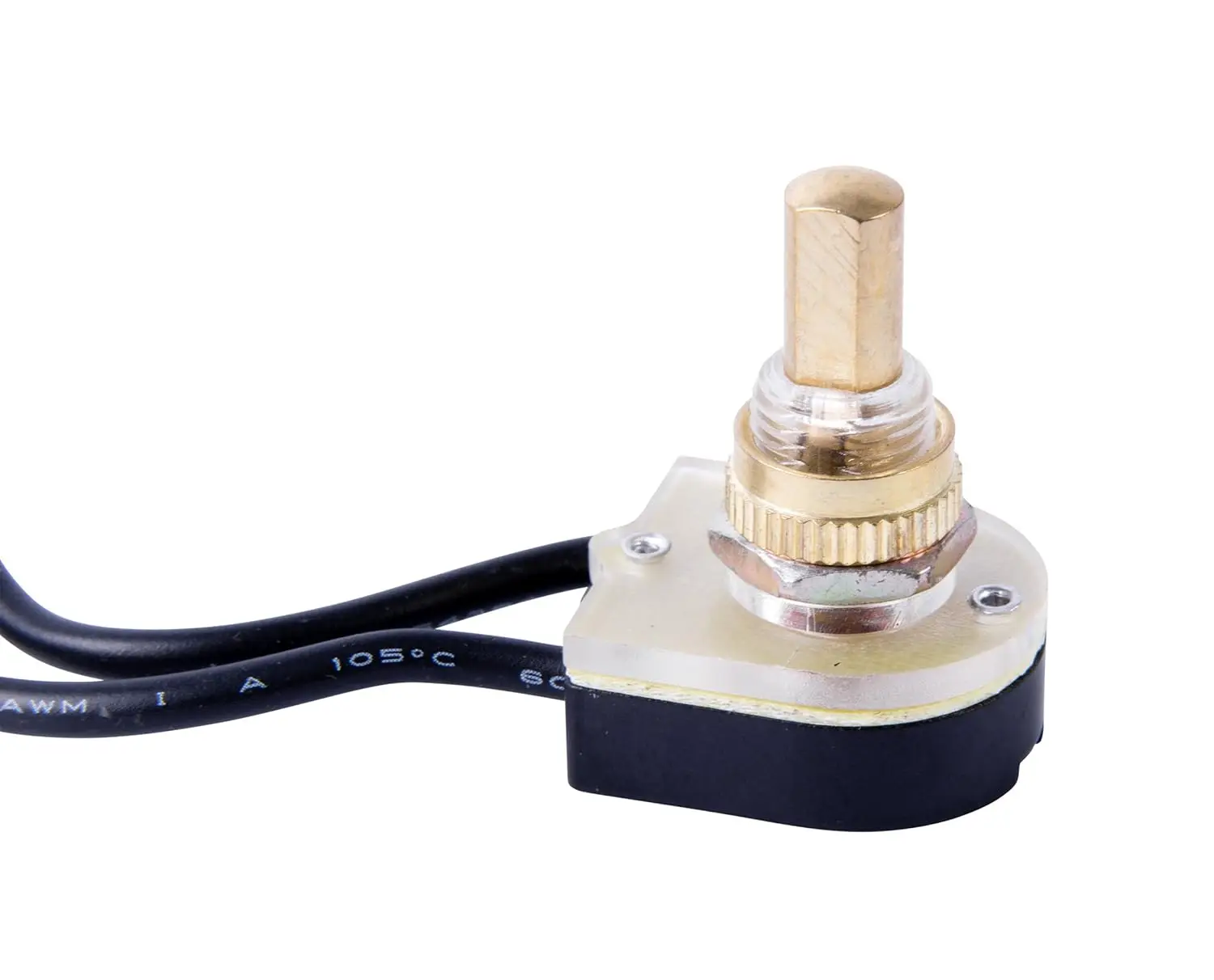 

Double Insulated Push Button Switch SPST ON-OFF 6A 125V AC with 6 inch Wire Leads