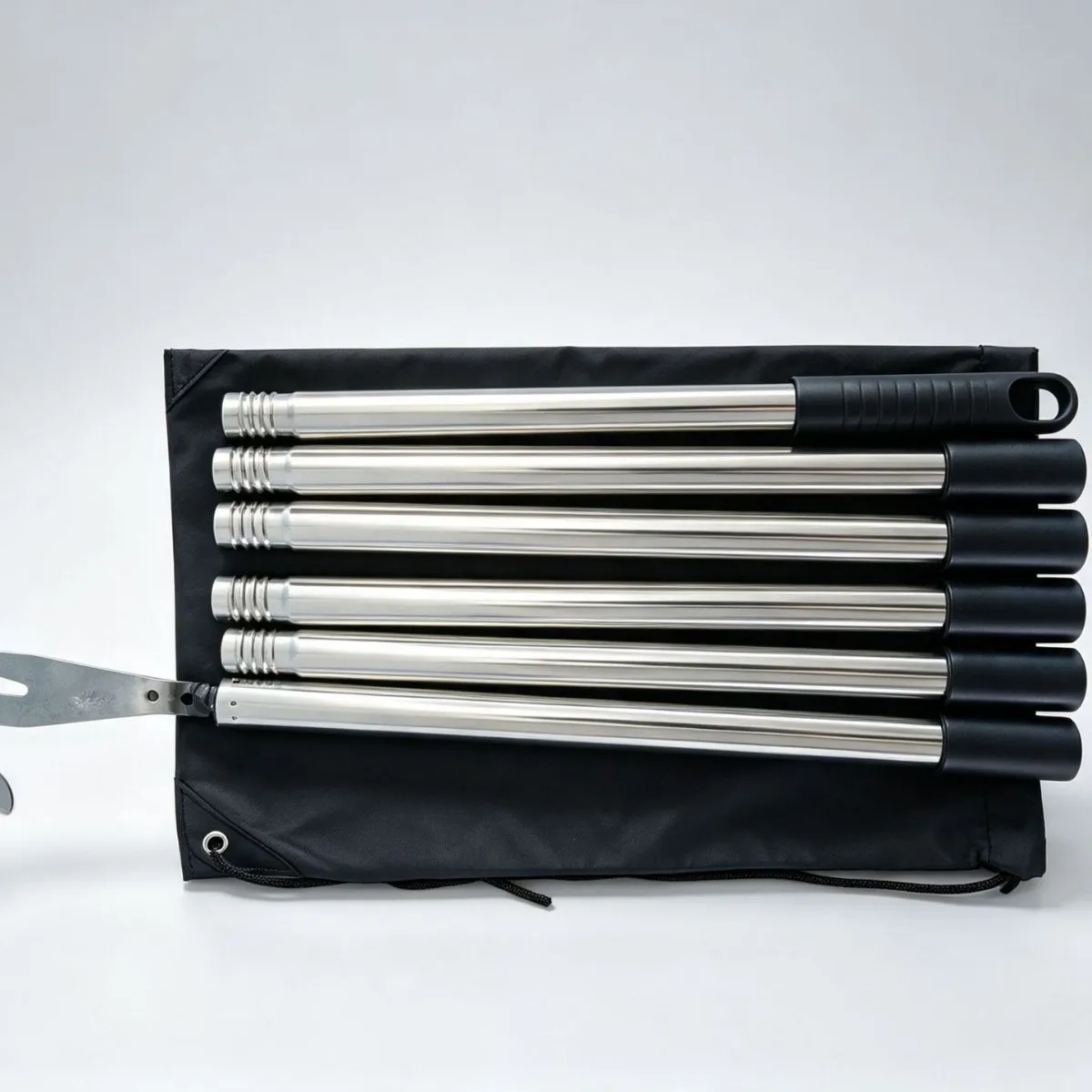 Stainless Steel Telescopic Fruit Picker High Altitude Picking Persimmons Loquats Apples Pears Multi-functional Knife Tool