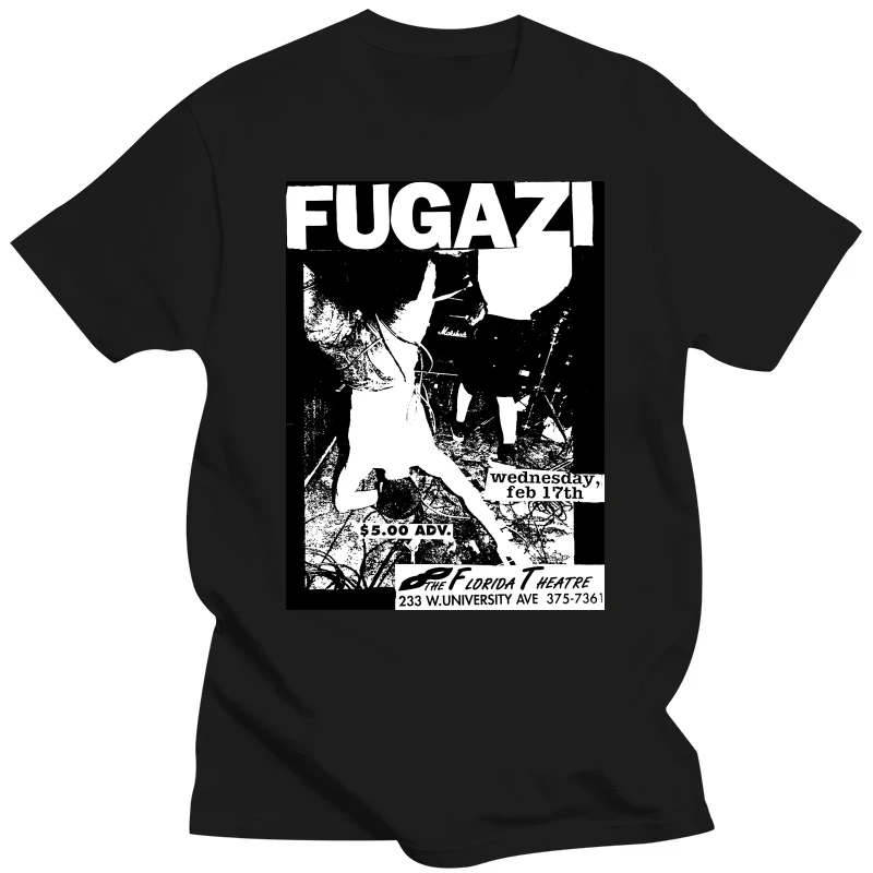 Fugazi Flyer Short Sleeve T-Shirt vintage unisex tshirt full size gift for fan