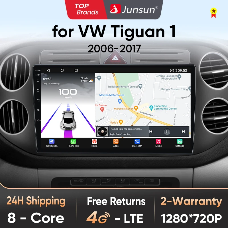Junsun Qualcomm chip 8-Core Android13 Auto Radio Für VW Volkswagen Tiguan 1 NF 2006-2016 Drahtlose