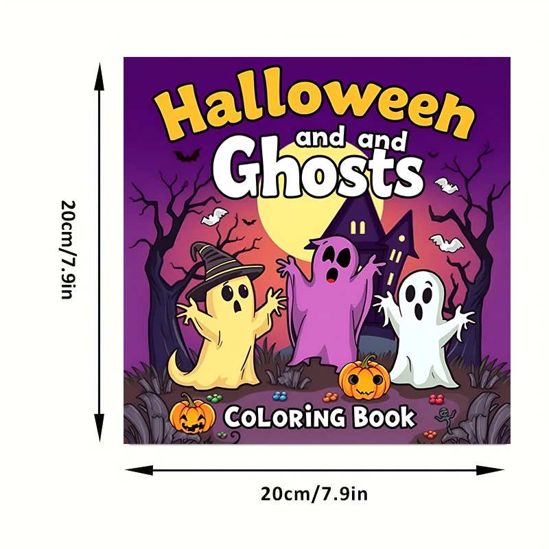 大人向けハロウィーンゴースト塗り絵 |   28ページの塗り絵、クリスマスや感謝祭のための画材