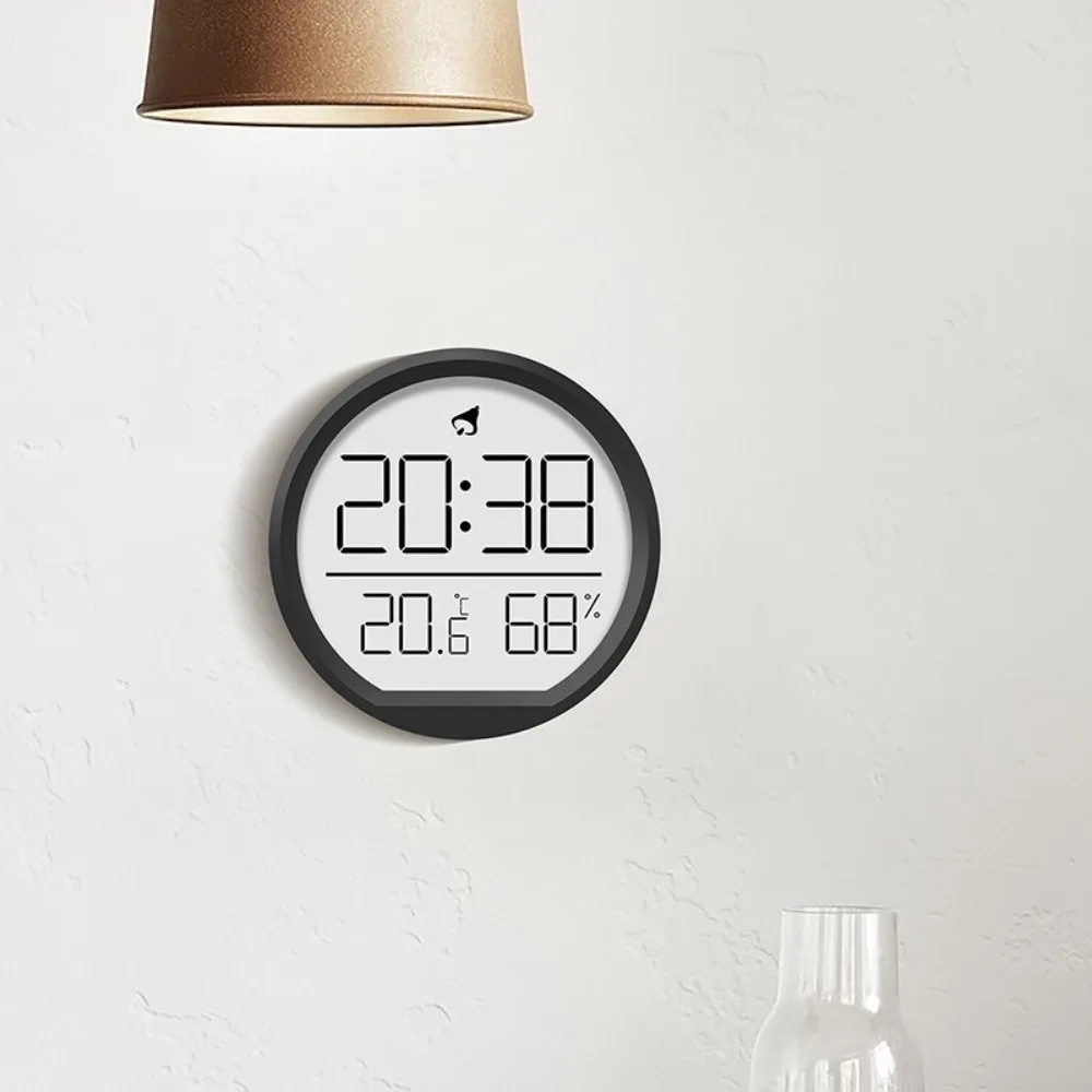 New Magnetic Digital Clock LED Black White Home Hygrometer Temperature Display Multi-Functional Wall Clock Home Use