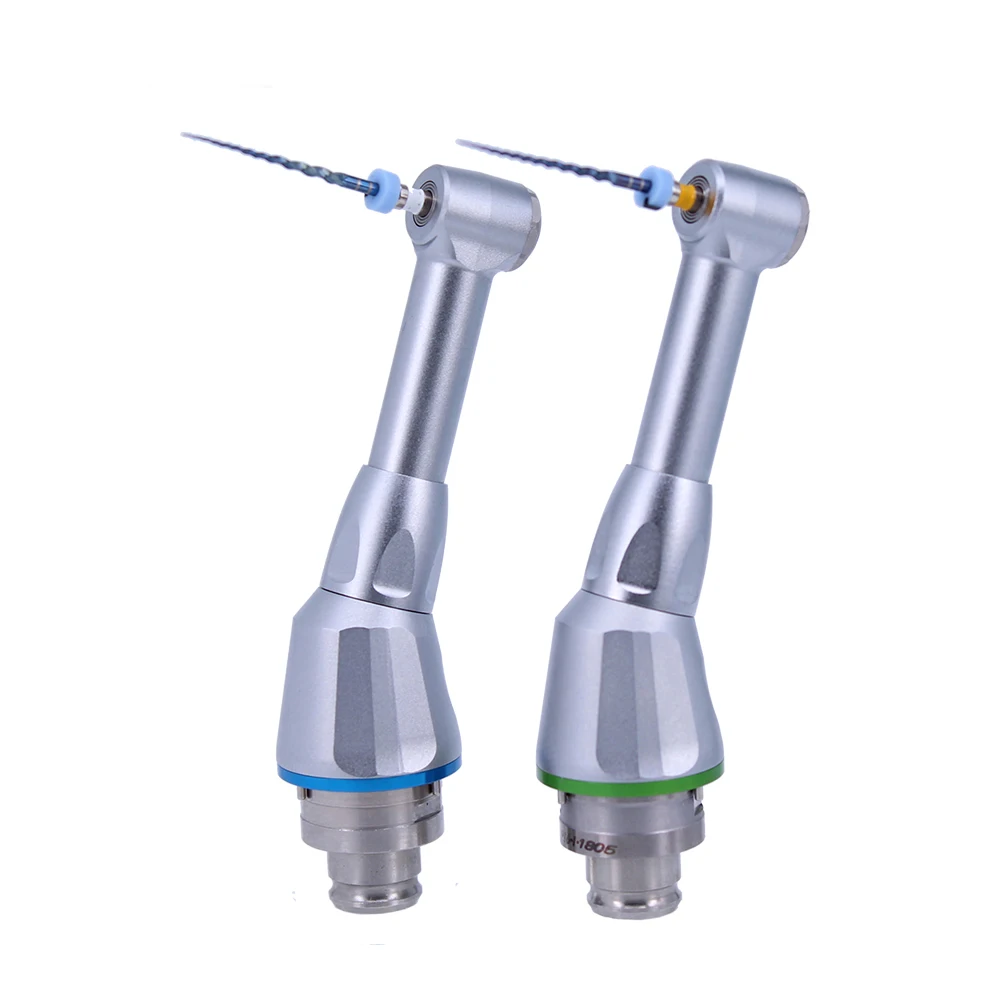 Reduction contra angle for low speed endo motor handpiece de ntal imp lant with optical fiber