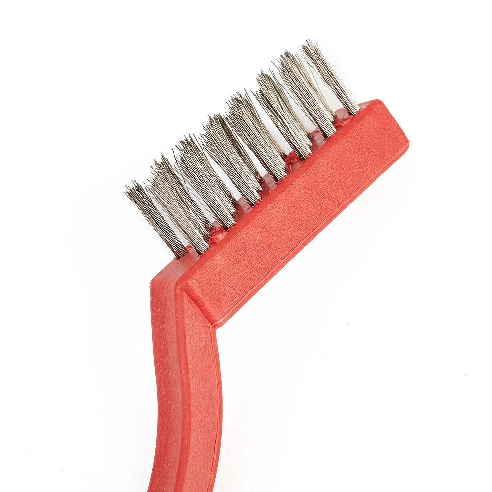 Set of 3 Industrial Steel Wire Toothbrushes for Cleaning Features Nylon Brass & Steel Bristles for Rust Removal