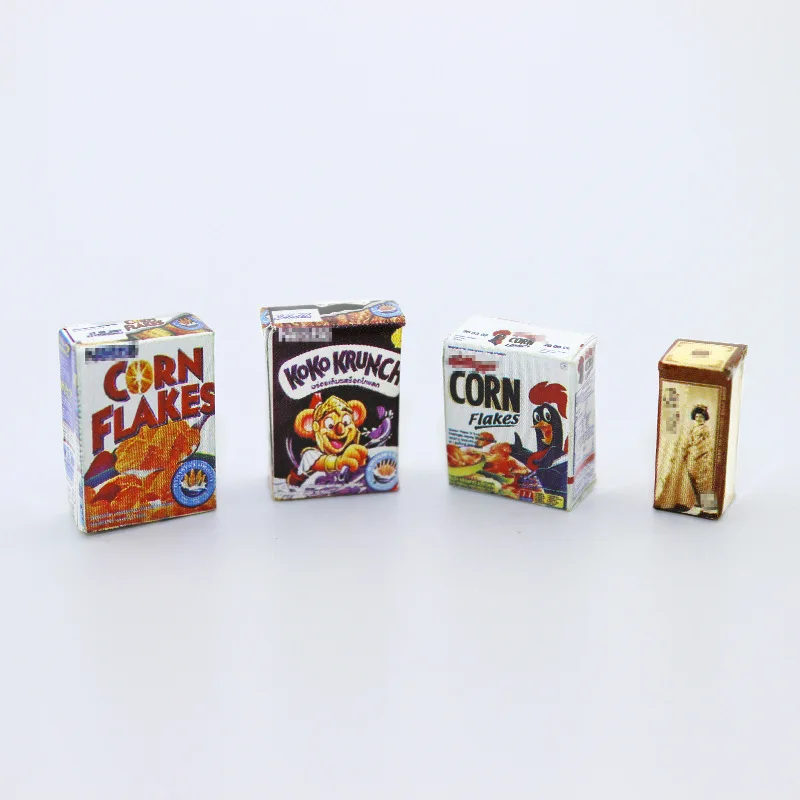 1:12 Dollhouse Miniature Accessories Food Play Scene Simulation Breakfast Milk Model Photography Props Paper Decoration Toys