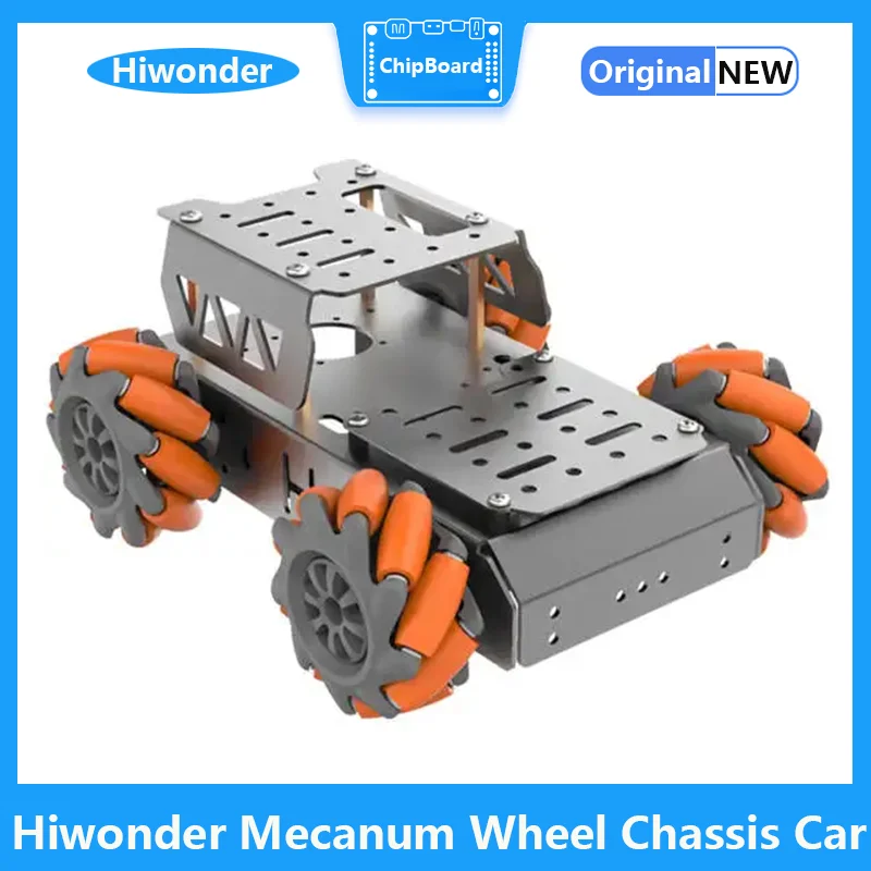 Hiwonder Mecanum Wheel Chassis Car Kit with TT Motor, Aluminum Alloy Frame, Smart Car Kit for DIY Education Robot Car Kit