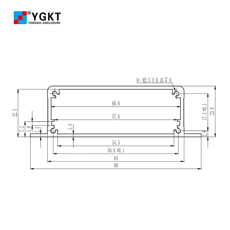 Universal Power Module Housing Electronic Project Box Source Controller Industrial Aluminum Integrated Enclosure J19 80*23.8MM