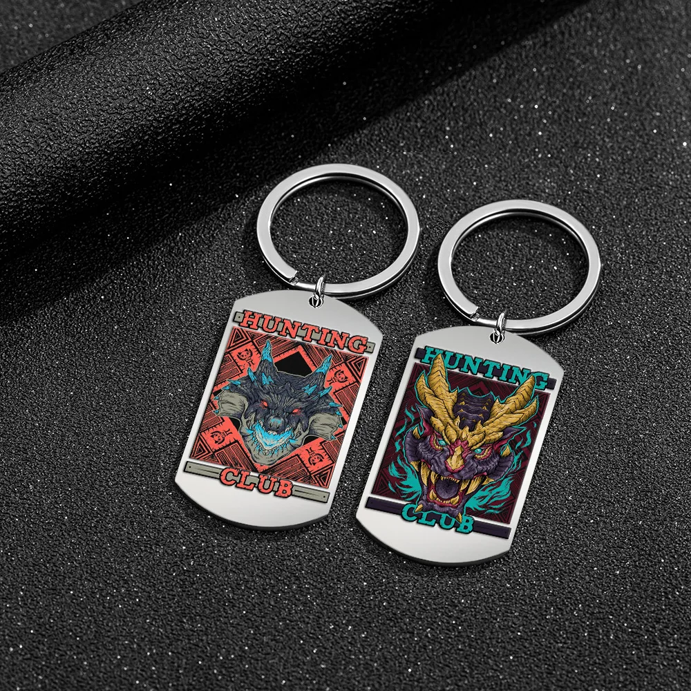 Anime Monster Hunter Tri Dragon Cosplay Metal Alloy Key Chain Keychain Pendant Prop Accessories Gift