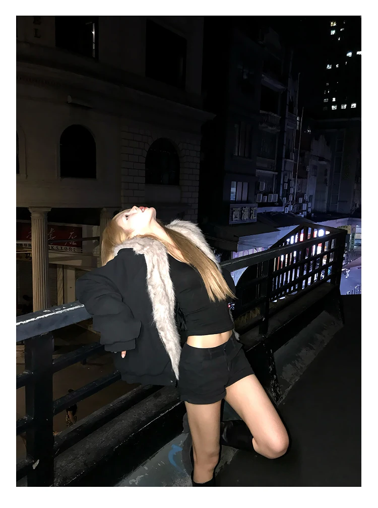 المرأة مقنعين سميكة الدافئة سترات قطنية الخريف الشتاء الكورية فضفاضة عادية عكسها سستة سترات معاطف الإناث #5