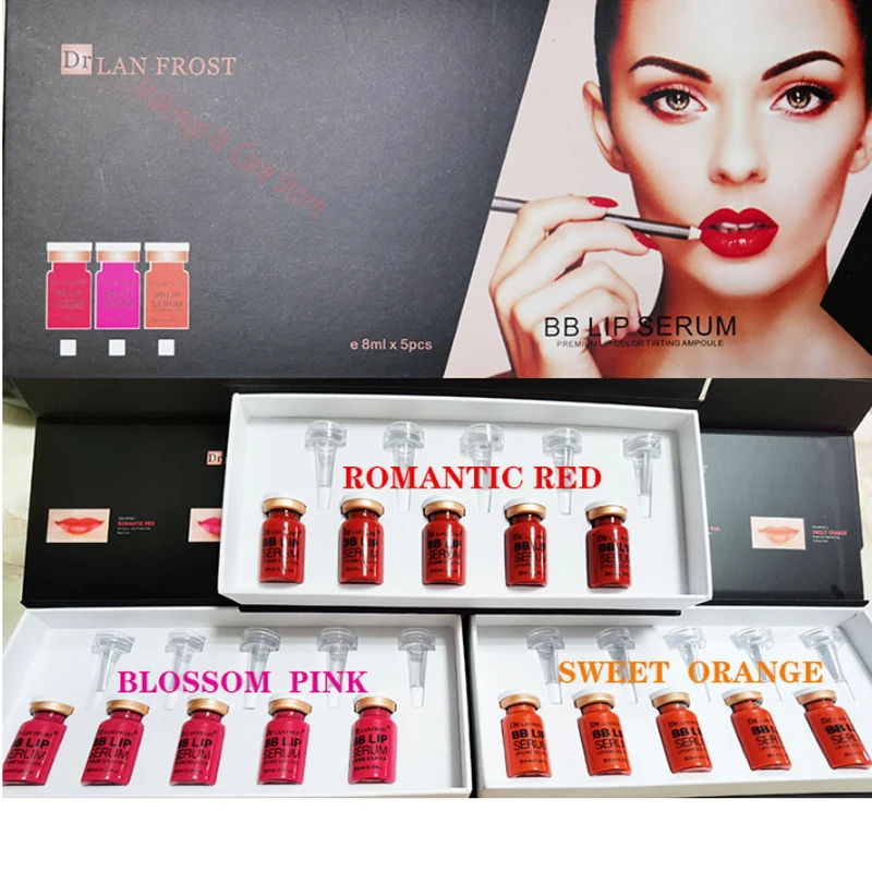 8ml BB Lippen Glow Serum Ampulle Starter Kit Lip Gloss Korean BB Creme Pigment für Lip Färbung Feuchtigkeitsspendende Mikronadel behandlung