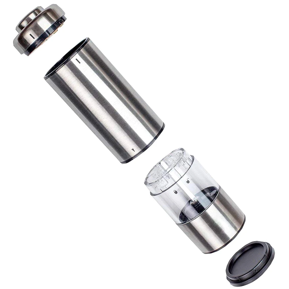 

Portable Electric Pepper Grinder Powered Stainless Steel Salt Pepper Grinding Tool Kitchen Supplies Lightweight Small