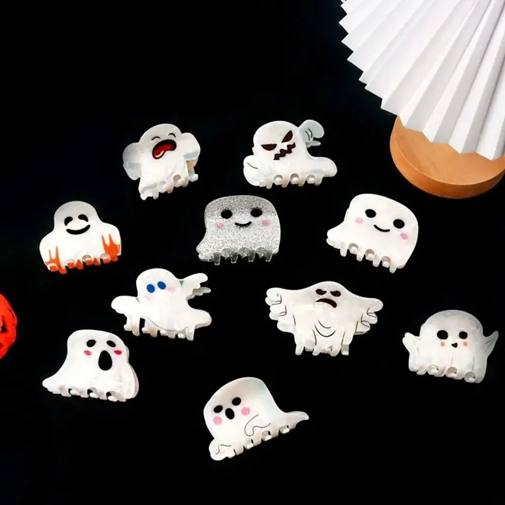 Funny PVC Ghost Hair Claw Colourful Hairpin Halloween Hair Clip Hair Accessories Grab Clip Shark Clip Girls