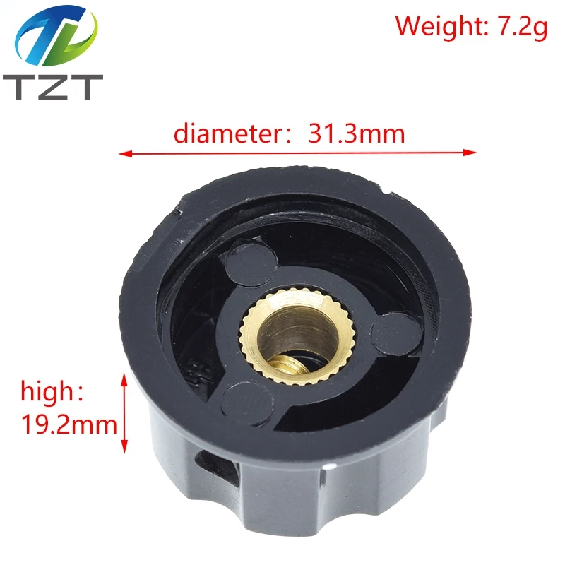 TZT MF-A03 RV24YN20S Potentiometer Knob Cap Inner 6.4mm Rotary Switch Bakelite Knob WH118 WX050 Potentiometer Switch