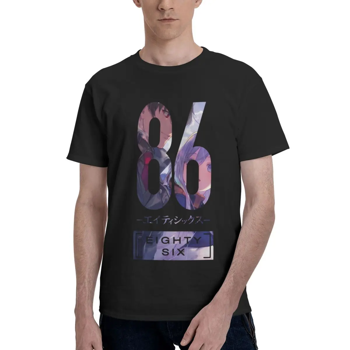 86 Eighty Six Anime Logo T Shirts Graphic Y2K Summer Cotton Mens Women T Shirts Tops