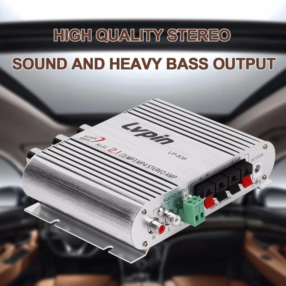 

Mini HiFi Sliver 12V 20W CD MP3 Radio Car Auto Motor Boat Home Audio Stereo Bass Speaker AMPLIFIER BOOSTRER Verstarker Vehicle