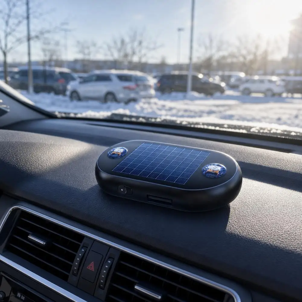 Solar Electromagnetic Car Snow Removal Antifreeze Device Ice Portable Anti Freezing Melting Snow Tool Windshield Deicer Defog