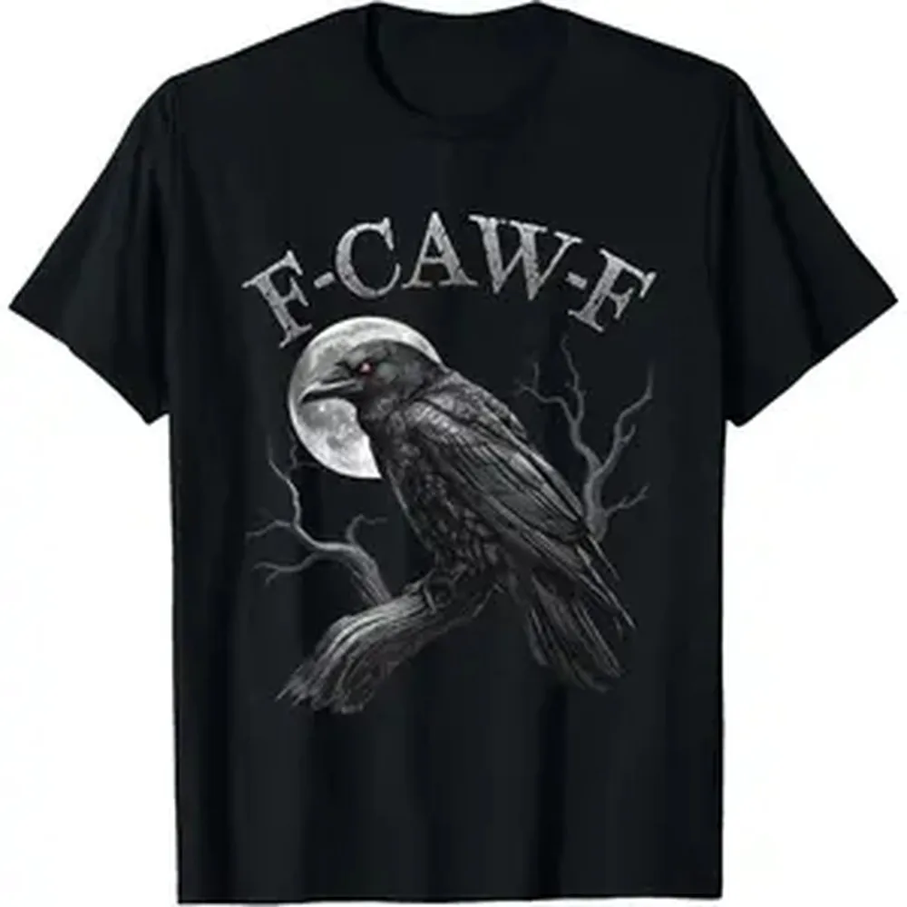 Black Crow, F-Caw-F Funny Black Bird moon Gothic Adult Humor T-Shirt