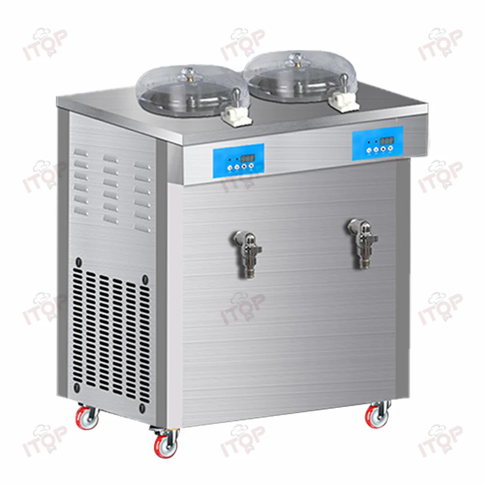 Hot Sale 16L/H*2 2 Types Ice Cream Making Hard Ice Cream Machine for Business Batch Freezer Gelato Making Machine