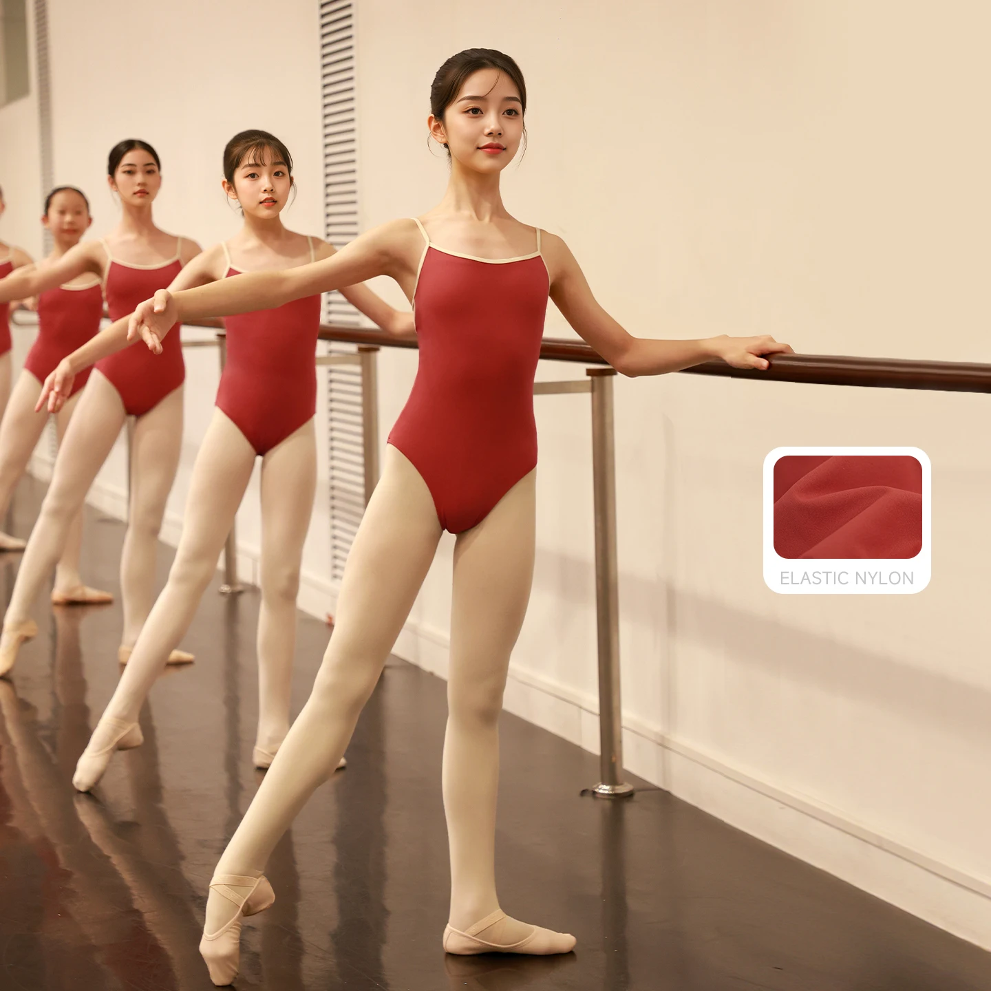 Body da balletto per ragazze Body da ballo con cavallo chiuso Cinghie incrociate per bambini Canotta da balletto Body da ginnastica per adolescenti