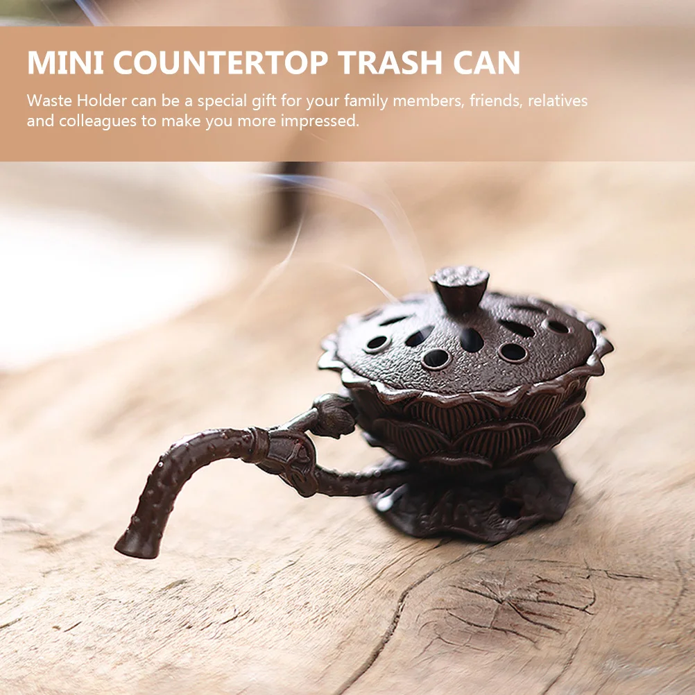 

3Pcs Flip Lid Trash Bin Lovely Mini Trash Can Desk Container Small Desktop Garbage Holder for Bedroom Kitchen Mini Garbage Cans