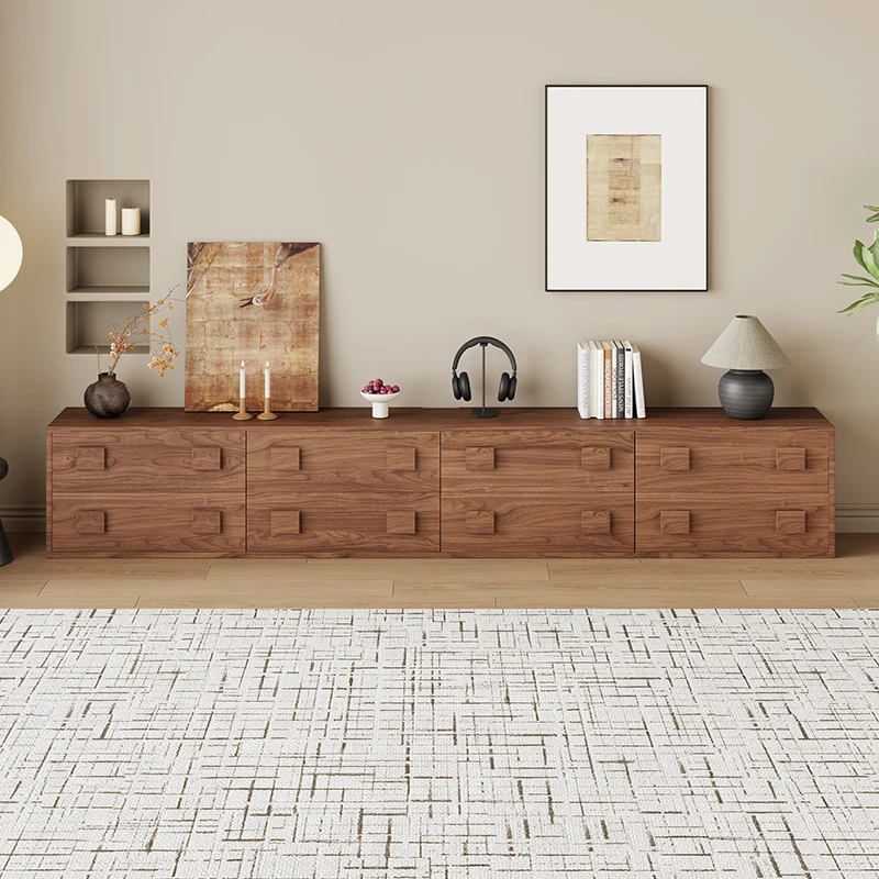 Support de télévision foncé pour réception, Design Vertical Normal, meuble de télévision minimaliste en bois, moderne et léger, meubles postmodernes