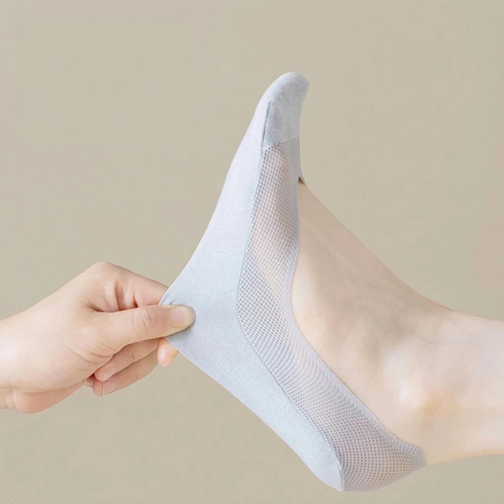 3Pairs,Women Invisible No Show Socks,Silicone Non Slip Breathable Low Cut Liner Socks,Summer Thin Hidden Socks For Flats Loafers view 4