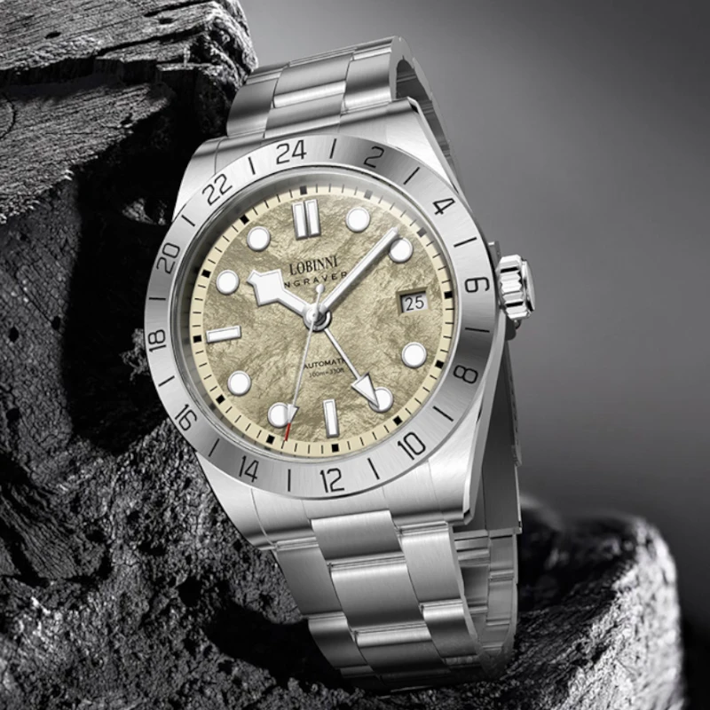 

LOBINNI Automatic Stainless Steel Watch Designer Luminous Pointers Japan NH34 Movement Automatic Watches